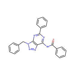 O=C(Nc1nc(-c2ccccc2)nc2c1nnn2Cc1ccccc1)c1ccccc1 ZINC000040861819