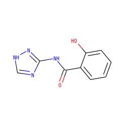 O=C(Nc1nc[nH]n1)c1ccccc1O ZINC000004865624