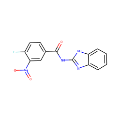 O=C(Nc1nc2ccccc2[nH]1)c1ccc(F)c([N+](=O)[O-])c1 ZINC000036184970