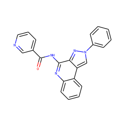 O=C(Nc1nc2ccccc2c2cn(-c3ccccc3)nc12)c1cccnc1 ZINC000040934019