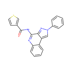 O=C(Nc1nc2ccccc2c2cn(-c3ccccc3)nc12)c1ccsc1 ZINC000040391860