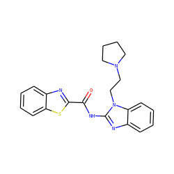 O=C(Nc1nc2ccccc2n1CCN1CCCC1)c1nc2ccccc2s1 ZINC000299869162