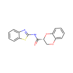 O=C(Nc1nc2ccccc2s1)[C@H]1COc2ccccc2O1 ZINC000003559738