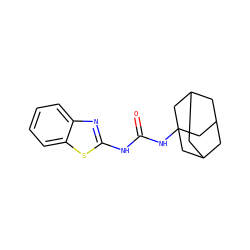 O=C(Nc1nc2ccccc2s1)NC12CC3CC(CC(C3)C1)C2 ZINC000010036913