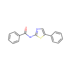 O=C(Nc1ncc(-c2ccccc2)s1)c1ccccc1 ZINC000000210442