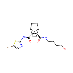 O=C(Nc1ncc(Br)s1)[C@@H]1[C@@H]2CC[C@H]([C@H]1C(=O)NCCCCO)C21CC1 ZINC000168400006