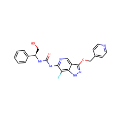 O=C(Nc1ncc2c(OCc3ccncc3)n[nH]c2c1F)N[C@H](CO)c1ccccc1 ZINC001772645139