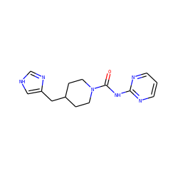 O=C(Nc1ncccn1)N1CCC(Cc2c[nH]cn2)CC1 ZINC000028570541