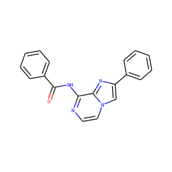 O=C(Nc1nccn2cc(-c3ccccc3)nc12)c1ccccc1 ZINC001772635841