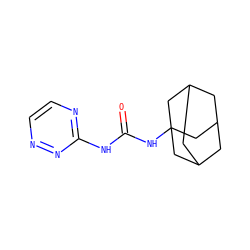 O=C(Nc1nccnn1)NC12CC3CC(CC(C3)C1)C2 ZINC000096271184