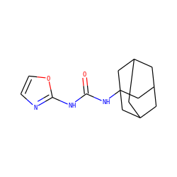 O=C(Nc1ncco1)NC12CC3CC(CC(C3)C1)C2 ZINC000096271183