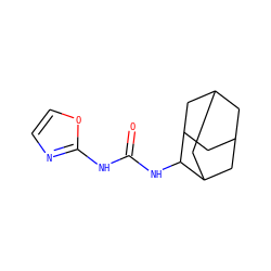O=C(Nc1ncco1)NC1C2CC3CC(C2)CC1C3 ZINC000096271167