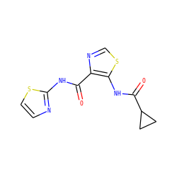 O=C(Nc1nccs1)c1ncsc1NC(=O)C1CC1 ZINC000028125107