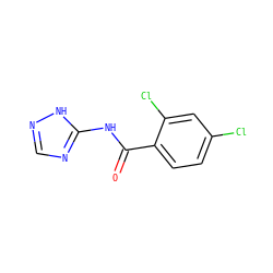 O=C(Nc1ncn[nH]1)c1ccc(Cl)cc1Cl ZINC000003142520