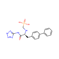 O=C(Nc1nn[nH]n1)[C@H](Cc1ccc(-c2ccccc2)cc1)NCP(=O)(O)O ZINC000029306535