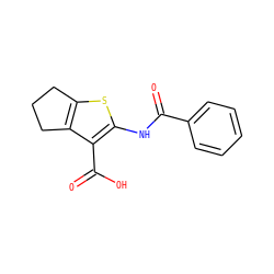 O=C(Nc1sc2c(c1C(=O)O)CCC2)c1ccccc1 ZINC000000125918