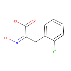 O=C(O)/C(Cc1ccccc1Cl)=N\O ZINC000307527219