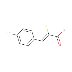 O=C(O)/C(S)=C/c1ccc(Br)cc1 ZINC000100902449