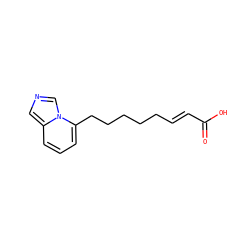 O=C(O)/C=C/CCCCCc1cccc2cncn12 ZINC000029404549
