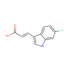 O=C(O)/C=C/c1c[nH]c2cc(F)ccc12 ZINC000020269234