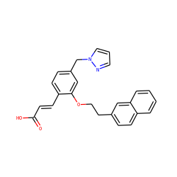 O=C(O)/C=C/c1ccc(Cn2cccn2)cc1OCCc1ccc2ccccc2c1 ZINC000038466553
