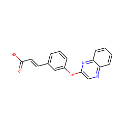 O=C(O)/C=C/c1cccc(Oc2cnc3ccccc3n2)c1 ZINC000072109284