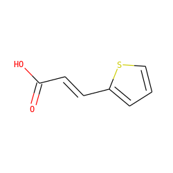 O=C(O)/C=C/c1cccs1 ZINC000000154897