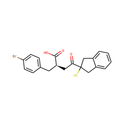 O=C(O)[C@@H](CC(=O)C1(S)Cc2ccccc2C1)Cc1ccc(Br)cc1 ZINC000219763572