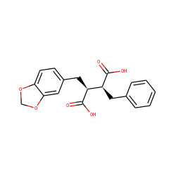 O=C(O)[C@@H](Cc1ccccc1)[C@H](Cc1ccc2c(c1)OCO2)C(=O)O ZINC000012080868