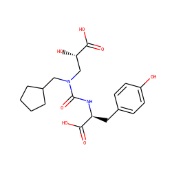 O=C(O)[C@@H](O)CN(CC1CCCC1)C(=O)N[C@@H](Cc1ccc(O)cc1)C(=O)O ZINC000029127588