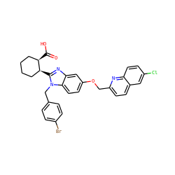 O=C(O)[C@@H]1CCCC[C@@H]1c1nc2cc(OCc3ccc4cc(Cl)ccc4n3)ccc2n1Cc1ccc(Br)cc1 ZINC000219492448