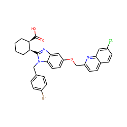 O=C(O)[C@@H]1CCCC[C@@H]1c1nc2cc(OCc3ccc4ccc(Cl)cc4n3)ccc2n1Cc1ccc(Br)cc1 ZINC000226100825