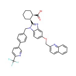 O=C(O)[C@@H]1CCCC[C@@H]1c1nc2cc(OCc3ccc4ccccc4n3)ccc2n1Cc1ccc(-c2ccc(C(F)(F)F)nc2)cc1 ZINC000226116951