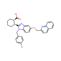 O=C(O)[C@@H]1CCCC[C@@H]1c1nc2cc(OCc3ccc4ccccc4n3)ccc2n1Cc1ccc(Br)cc1 ZINC000219397679