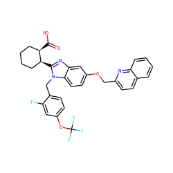 O=C(O)[C@@H]1CCCC[C@@H]1c1nc2cc(OCc3ccc4ccccc4n3)ccc2n1Cc1ccc(OC(F)(F)F)cc1F ZINC000219477698