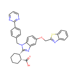 O=C(O)[C@@H]1CCCC[C@@H]1c1nc2cc(OCc3nc4ccccc4s3)ccc2n1Cc1ccc(-c2ncccn2)cc1 ZINC000219363802