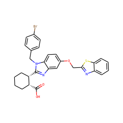 O=C(O)[C@@H]1CCCC[C@@H]1c1nc2cc(OCc3nc4ccccc4s3)ccc2n1Cc1ccc(Br)cc1 ZINC000219397969