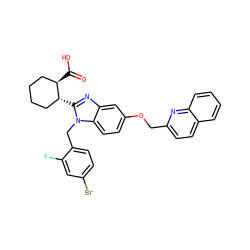 O=C(O)[C@@H]1CCCC[C@H]1c1nc2cc(OCc3ccc4ccccc4n3)ccc2n1Cc1ccc(Br)cc1F ZINC000219414122
