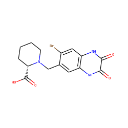 O=C(O)[C@@H]1CCCCN1Cc1cc2[nH]c(=O)c(=O)[nH]c2cc1Br ZINC000027760017