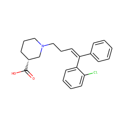 O=C(O)[C@@H]1CCCN(CC/C=C(/c2ccccc2)c2ccccc2Cl)C1 ZINC000066251736