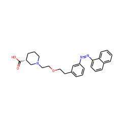 O=C(O)[C@@H]1CCCN(CCOCCc2cccc(/N=N\c3cccc4ccccc34)c2)C1 ZINC000299825292