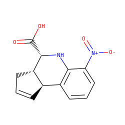 O=C(O)[C@@H]1Nc2c(cccc2[N+](=O)[O-])[C@H]2C=CC[C@@H]21 ZINC000004320373