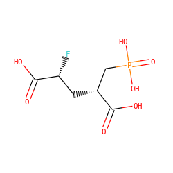 O=C(O)[C@H](C[C@@H](F)C(=O)O)CP(=O)(O)O ZINC000095572793