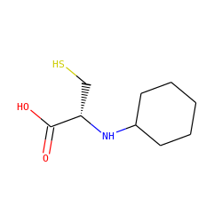 O=C(O)[C@H](CS)NC1CCCCC1 ZINC000013472444