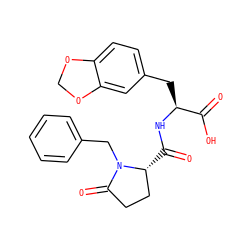 O=C(O)[C@H](Cc1ccc2c(c1)OCO2)NC(=O)[C@@H]1CCC(=O)N1Cc1ccccc1 ZINC000027850115