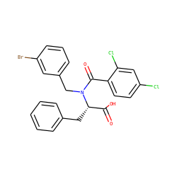 O=C(O)[C@H](Cc1ccccc1)N(Cc1cccc(Br)c1)C(=O)c1ccc(Cl)cc1Cl ZINC000013494013