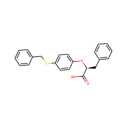 O=C(O)[C@H](Cc1ccccc1)Oc1ccc(SCc2ccccc2)cc1 ZINC000045288204