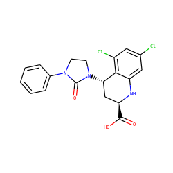 O=C(O)[C@H]1C[C@H](N2CCN(c3ccccc3)C2=O)c2c(Cl)cc(Cl)cc2N1 ZINC000013455365