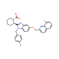 O=C(O)[C@H]1CCCC[C@@H]1c1nc2cc(OCc3ccc4cccc(F)c4n3)ccc2n1Cc1ccc(Br)cc1 ZINC000226104847