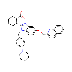 O=C(O)[C@H]1CCCC[C@H]1c1nc2cc(OCc3ccc4ccccc4n3)ccc2n1Cc1ccc(N2CCCCC2)cc1 ZINC000226100317